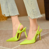 Breakj Pink High Heels Women's 2023 New Pointed French Fine Heel Muller Shoes Casual Wear Head Head