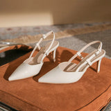 Single Shoes Women's 2024 New Summer Lacquer Leather Tip With Shallow Mouth Head Thin Heel Empty High Heel