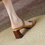 Women Pumps Slippers Ladies Square Toe Female Slides Summer Shoes Sandals High Heels 2023 Zapato