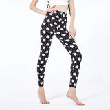 Polyester High Quality Stretchy Workout Leggings Women Printed Outwear Running Leggins Ankle Length
