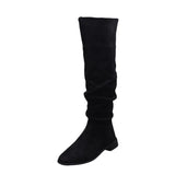 Breakj Boots Women's Autumn 2023 British Style Retro Thick And Sharp But Knee-High
