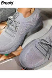 Large Size Flying Woven Sports Shoes Women's Mesh Breathable Casual Women's Single Shoes Running