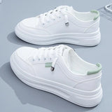 2022 Female Sneakers 2022 Korea Basic Sleek Women Shoes Casual All-match Students Daily Wear Solid Platform
