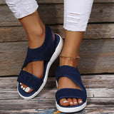 Breakj Slippers Women's 2023 Summer New Thick Bottom Slope With Fish Mouth Mesh Breathable Lady Wearing