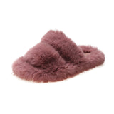 Breakj Autumn And Winter New Plush Slippers Women Home Warm Cotton Slippers Casual Fashion Wearing Hair Slippers