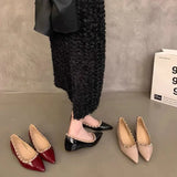 Breakj 5Cm High Rivet Tip Light-Mouthed Single-Shoe Women 2025 Summer New One-Legged Stubble Shoes Boat