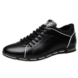 Fashion Solid Leather Business Sport Flat Round Toe Casual Shoes men's casual shoes fashion summer casual shoes men