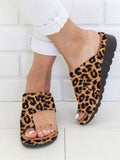 New Women Slippers Flat Sole Casual Soft Big Toe Foot Sandal Women Shoes Comfy Platform