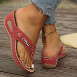 Thick-Bottomed Cool Slippers Women's 2025 Summer New Beach Waterproof Table Clip Women's Shoes