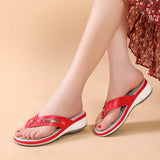 Thick-Soled Wedges Sandals for Women Flip-Flops Beach Shoes Summer Slippers New Lightweight high quality