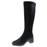 Knee Boots Female 2023 Autumn Winter New British Style Fashion Small Show Thin Tall Heel Knight Female