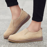 Shoes Oxford Flat Platform Sneakers Female Casual Slip On Sewing Footwear Autumn 2021 Elastic Band Ladies Moccasins