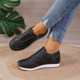 Breakj New Sequins Sports Leisure Shallow Mouth Flat Bottom Round Head And One Foot Pedal Women's