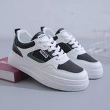 Breakj Small White Shoes Women 2025 Spring And Autumn New Trend Of Thick-Soled Shoes Korean Plate Tagonal Tagonal Student Women's