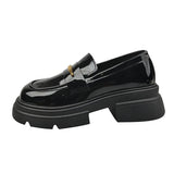 Jane Small Leather Shoes Women's 2024 New Spring And Autumn British Style Retro Thick Soles With A Big Head