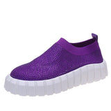 2022 Spring New Women Platform Shoes Rhinestone Thick Bottom Sneakers Women Vulcanized Shoes Fashion Sneakers Large