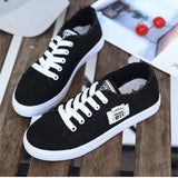 Canvas Shoes Women's Shoes Autumn 2023 New Round Head Shallow Mouth Student Single Shoes Korean Version Of Small White