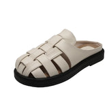 Breakj Soft French Gentle Breathable Sandals Women In Summer Wearing Thick Bottom Beach Bag Head