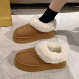 Breakj Snow Boots Super Warm Breathable High Quality Women's Shoes Comfortable And Durable Solid Color British Style Fashion