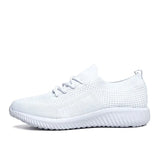 Sneakers Light Breathable 2021 Lace Up Flat Shoes Ladies Mesh Vulcanized Shoes Casual Comfort Female Footwear Plus