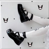 Size 43 Brand Women Platform Wedges Shoes 2022 INS Hot Cosplay Lolita Japanese Women's Pumps Kawaii Angel Bat