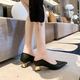 Breakj French Low-Heeled Single-Shoe Female Famous Yuan 2025 Spring And Autumn New Nude Light Temperament Professional High-Heeled