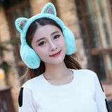Winter Cat Ear Earmuffs Fur Warm Women Ear Protect Cute Faux Soft Fluffy Ladies