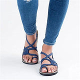 Size Rope Knot Sandals Summer Flip Flops Casual Women's Shoes Flat Rome Sandals Women Comfort Strappy Beach
