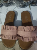 Spring And Summer New Women's Shoes Slippers Lotus Leaf Edge Leisure Beach Women's Sandals Flat-Soled