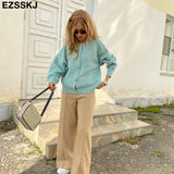 Thick cashmere O-NECK Sweater Cardigans Women Autumn winter Casual long Sleeve Sweater For women Female Chic