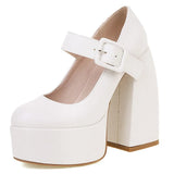 Female Ankle Strap Pumps Buckle High Heel Platform Women Mary Janes Pumps 2022 New Arrivals Cosplay Trendy