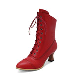 Breakj Middle Heel Plus Size Female Boots Autumn Winter Tie Martin Boots