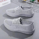 Shoes 2021 Mesh Platform Shoes Women Breathable Lace Up Sneakers Women Hollow Out Casual Shoes Zapatillas De
