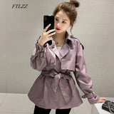 Autumn Women Loose Pu Faux Soft Leather Jacket Turndown Collar Motorcycle Black Coat Female Streetwear Outerwear With