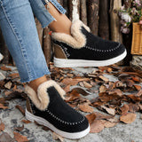 Breakj Plus Size Warm Snow Boots Warm And Thick Autumn And Winter Casual Cotton Shoes Women's Ankle