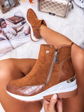 Size Warm Plush Winter Boots Chunky Sneakers Ankle Boots Women Shoes Woman Zipper Buckle Thick Sole Platform Zapatos Mujer