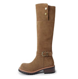 English Boot Girls Fall 2023 Western Cowboy Style Knight Boots Merad Pile Boot