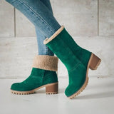 Breakj Large-Size Boots Children Coarse And Lamb Hairy Cotton Snow Boots Two Wearing Warm Women's