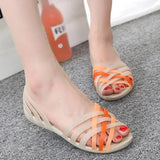 Shoes Women Sandals Clear Shoes transparent shoes Peep Toe Sandalia Feminina Beach Shoes Ladies Slides Sandalias