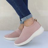 Air Mesh Sneakers Stretch Knitted Autumn Flat Shoe Spring Breathable Casual Walking Vulcanize Shoes Female Plus