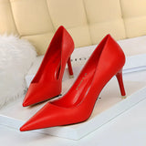 Breakj Korean Version Of Fashion Simple Women's Shoes Show Thin High Heels Fine Heel Super High Heel Shallow Mouth