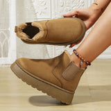 Breakj Velvet Round Head Jacket Cotton Boots 2025 Autumn And Winter New 44 Large Thick Snow Boots