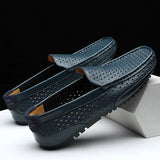 Men Casual Shoes Luxury Brand Genuine Leather Mens Loafers Moccasins Soft Breathable Slip on Boat Shoes Plus Size