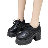 Breakj Platform Loafer Women's 2023 New Solid Color Single Shoes British Style Small Leather Shoes Platform Platform Thick Heel Leather