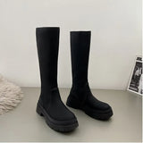Long Boots Autumn New Style Increase All-match Thin Knight Boots Women Ins Super Hot Women