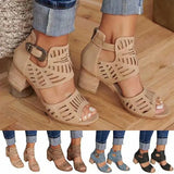 Women Sandal Buckle Strap Fashion Shoes High Heel Woman Sandalias Mujer 2021 Summer Ladies Plus Size 35-43 For