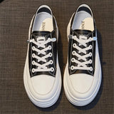 Sneakers Women Shoes Genuine Leather Flats Platform Shoes Round Toe Causal Lace Up Shoes Female Autumn Black