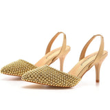 Breakj Cm Light-Mouthed Pointed Sandals White Pearl Fine Heel Sandals Large Size Wedding Shoes Bride Wedding Wedding Wedding Shoot Pearl