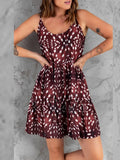 Summer Women Sexy Off Shoulder Beach Dress New Fashion Sleeveless Floral Print Dress Lady Elegant Slash Neck Pleated Strap