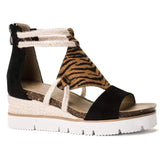 Women Sandals Leopard Wedge Heels Sandals Soft Bottom Platform Sandals For Summer Shoes Women Wedges Chaussure Femme Plus